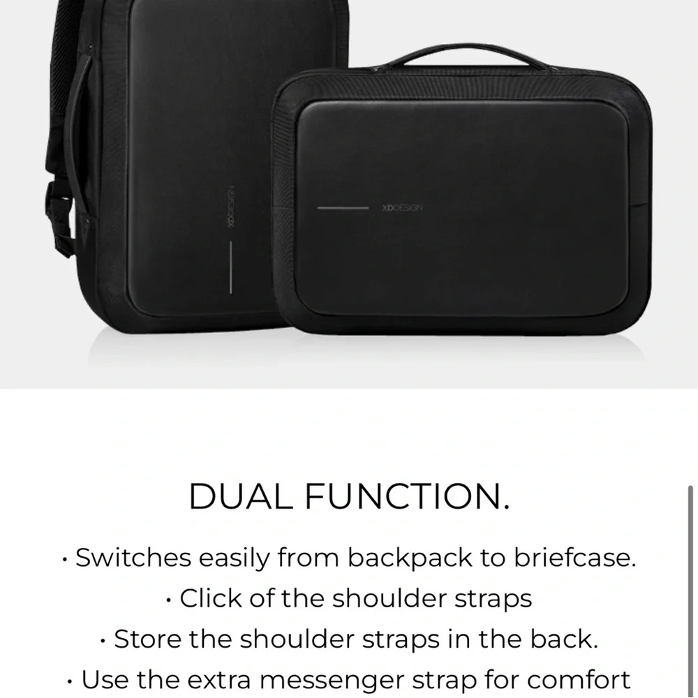 XD Design Bobby Bizz anti-theft backpack & briefcase, black